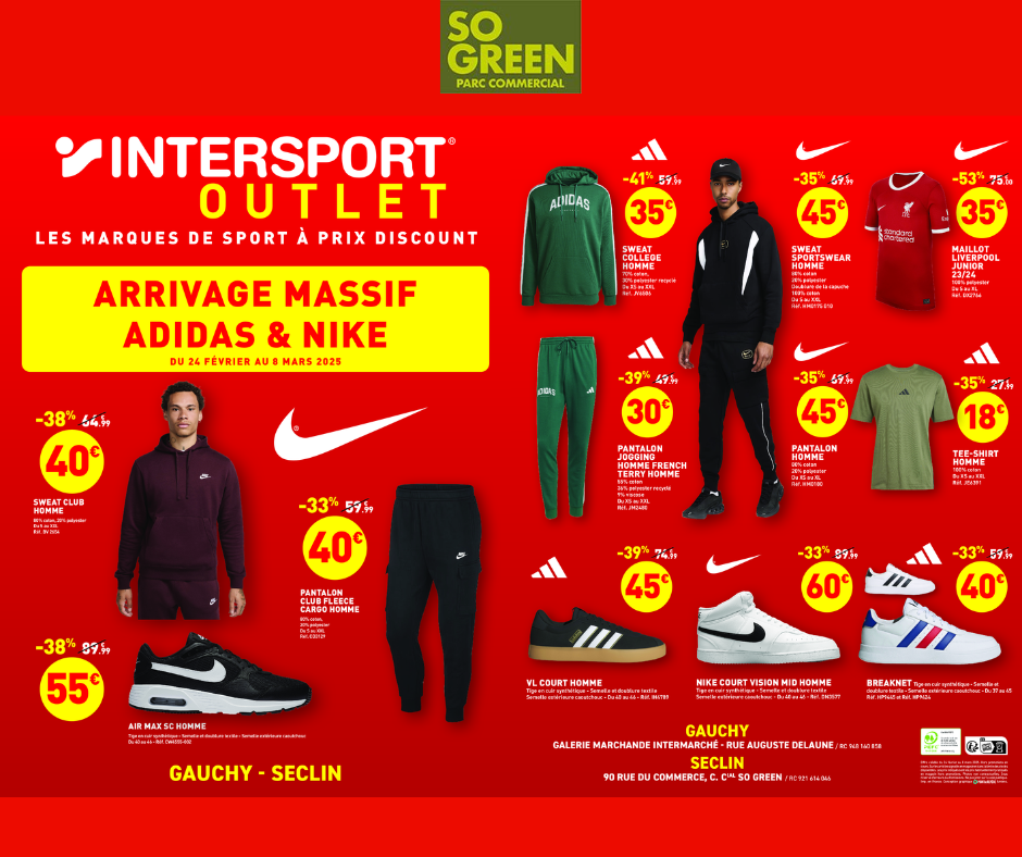 Intersport outlet - arrivage Fev 25